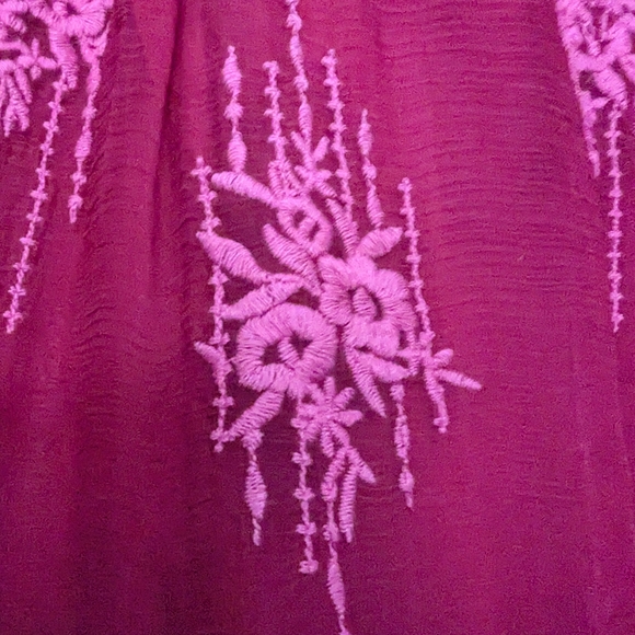 SUNDANCE Cora top, embroidered, sheer short sleeves, Size Womens MED - Picture 6 of 11